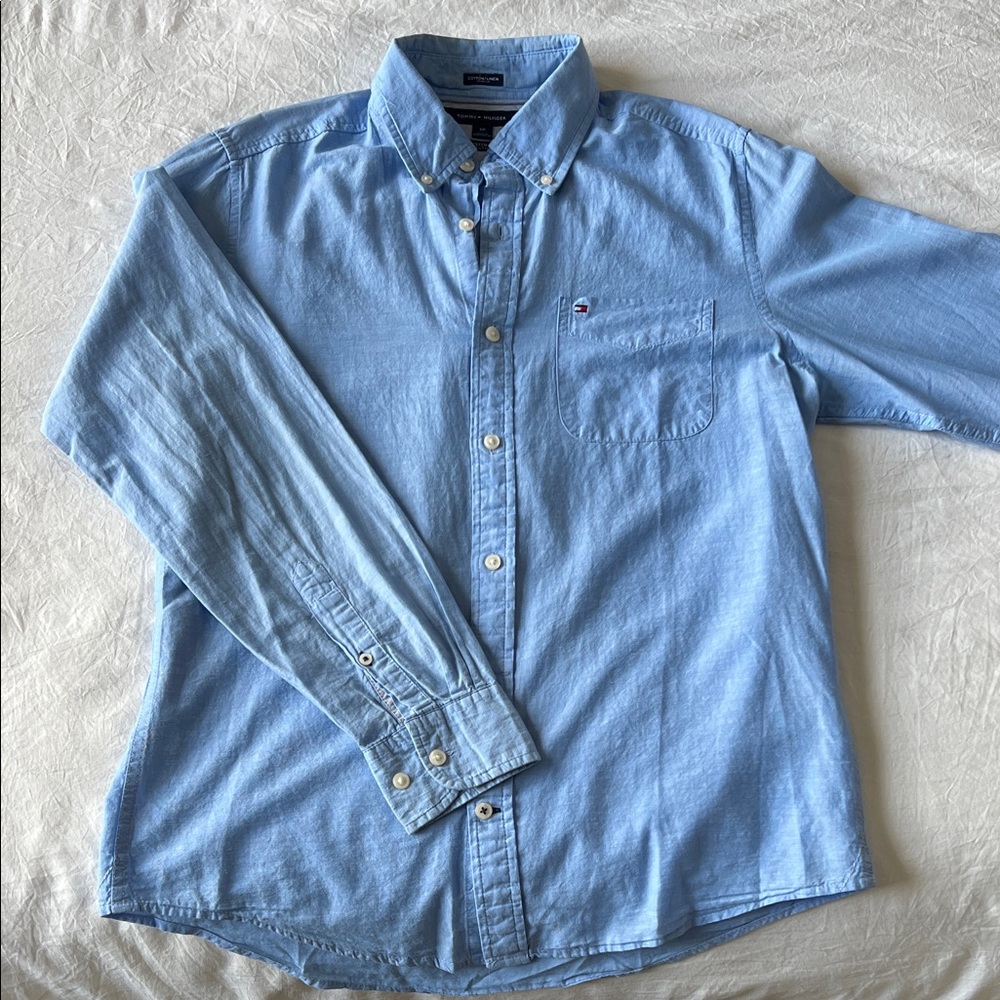 Tommy Hilfiger Light Blue Button-Down Shirt